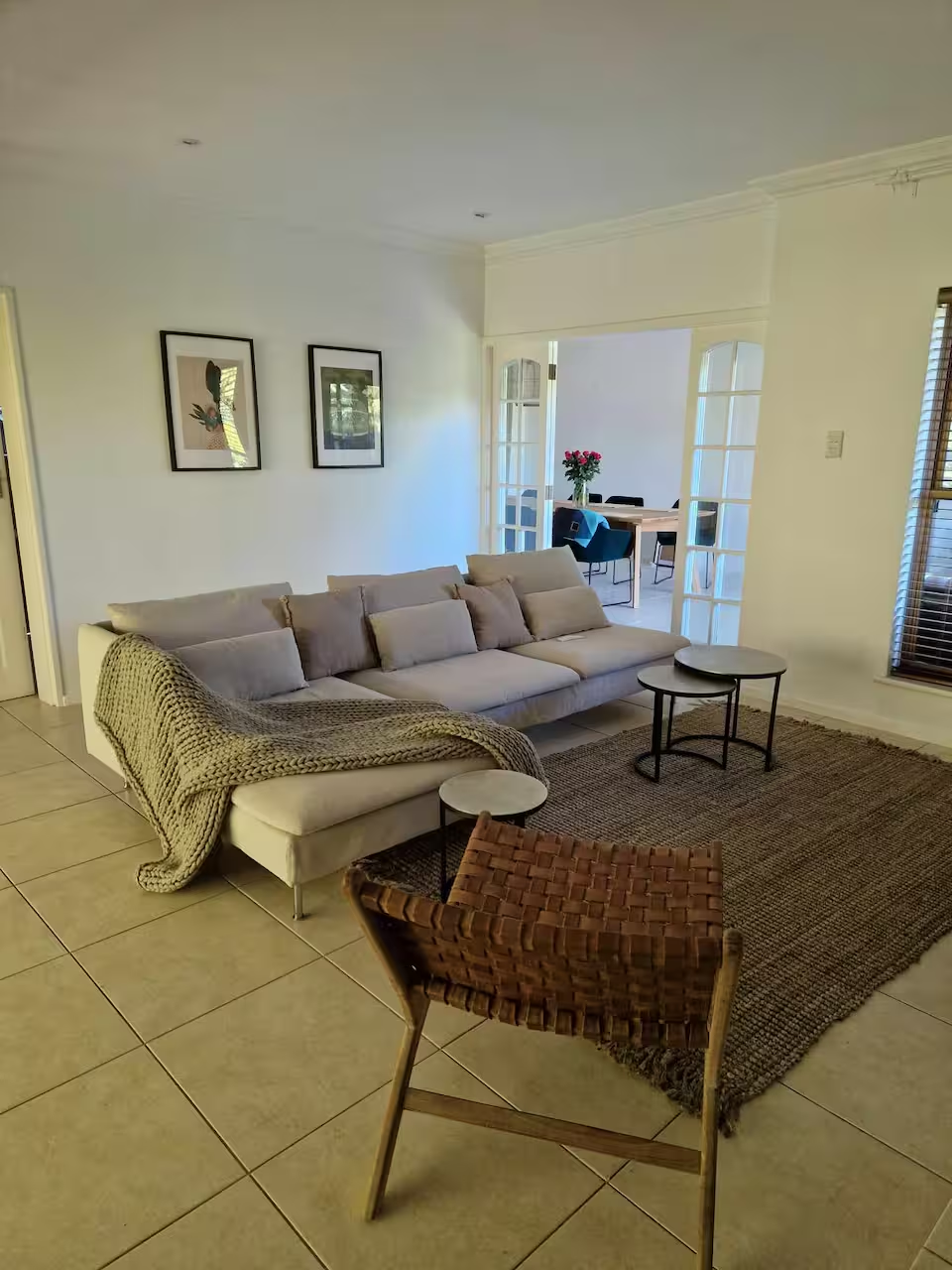 Second living area with dining beyond
